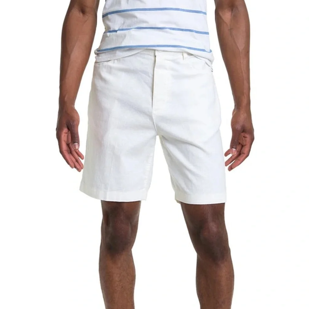 Onia White Flat Front Men’s Shorts